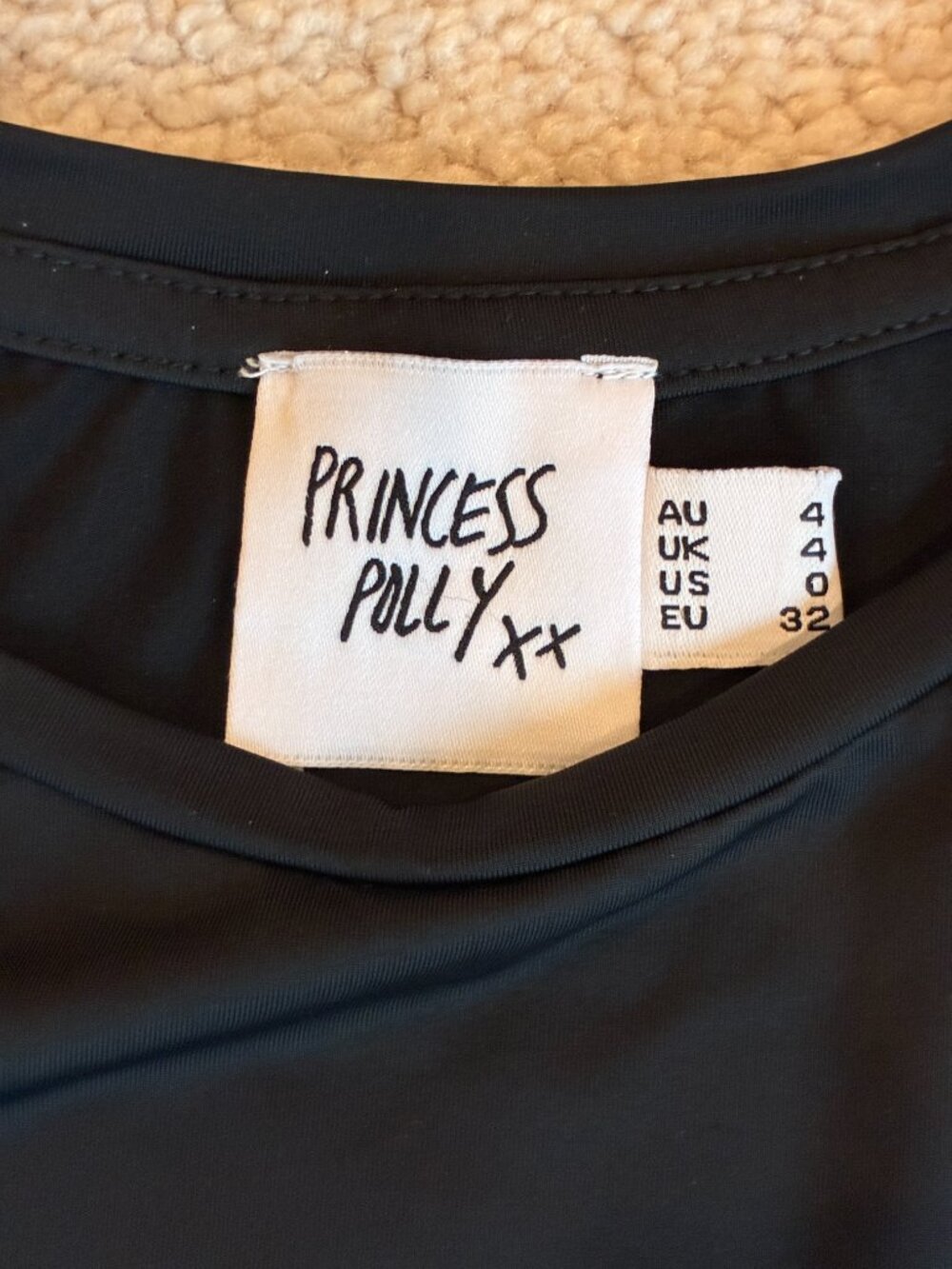 Princess Polly Black Crew Neckline Long-Sleeve Top Shirt - Picture 3 of 9